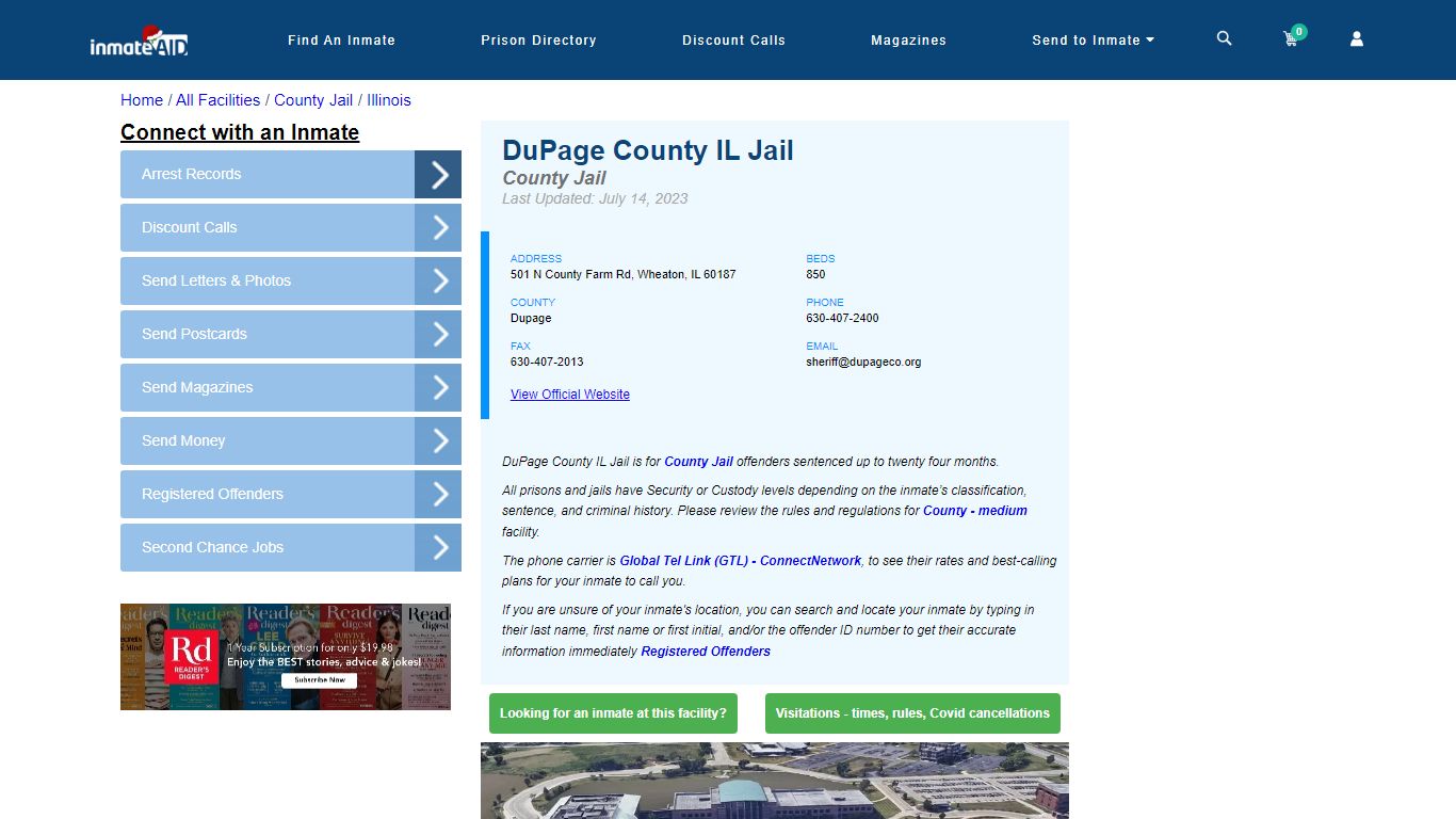 DuPage County IL Jail - Inmate Locator - Wheaton, IL